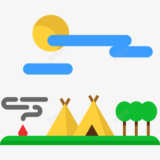 印度风景平坦的颜色图标svg_新图网 https://ixintu.com 印度 风景平坦的颜色