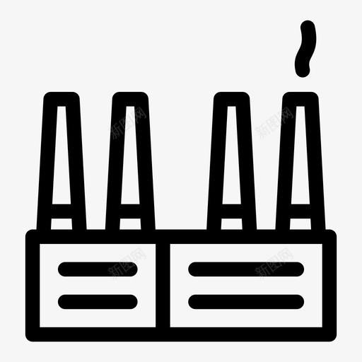工厂设施1em粗体图标svg_新图网 https://ixintu.com 1em粗体 工厂 设施
