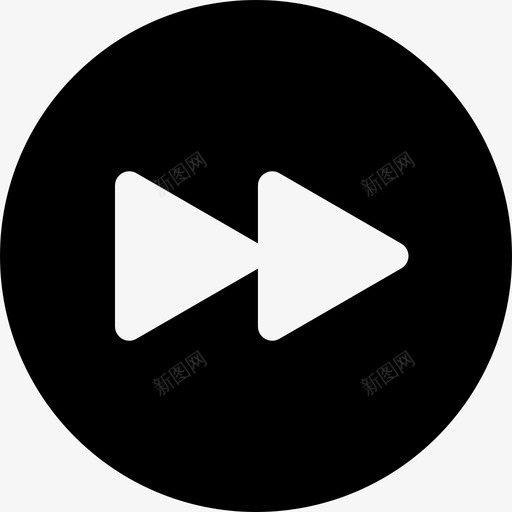 快进音乐播放器图标2填充svg_新图网 https://ixintu.com 填充 快进 音乐播放器图标2