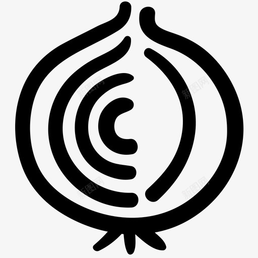 洋葱烹饪原料食物图标svg_新图网 https://ixintu.com 洋葱 烹饪原料 自然 蔬菜 食物 食物轮廓涂鸦