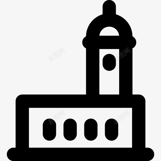 大厅城市和建筑物线性线性图标svg_新图网 https://ixintu.com 城市和建筑物线性 大厅 线性