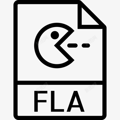 Fla文件类型集合线性图标svg_新图网 https://ixintu.com Fla 文件类型集合 线性