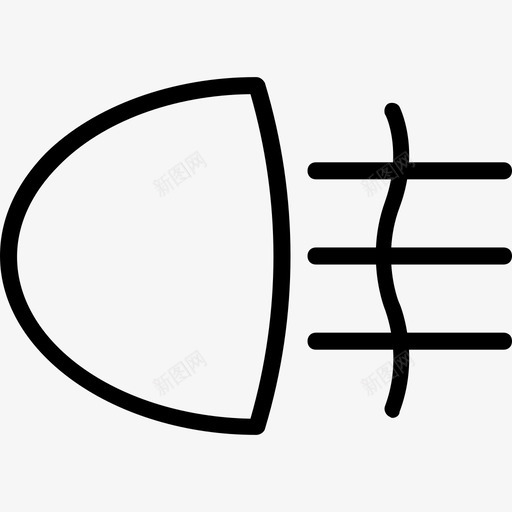 雾灯汽车零件2线性图标svg_新图网 https://ixintu.com 汽车零件2 线性 雾灯