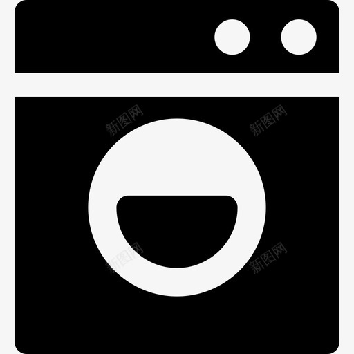 家用实心洗衣机图标svg_新图网 https://ixintu.com 家用实心洗衣机