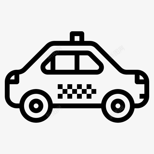 出租车汽车交通工具图标svg_新图网 https://ixintu.com 交通工具 出租车 汽车