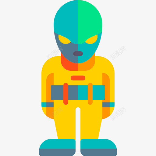 外星人太空元素平面图标svg_新图网 https://ixintu.com 外星人 太空元素 平面