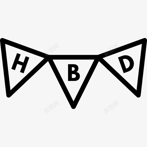 花环生日派对6直系图标svg_新图网 https://ixintu.com 生日派对6 直系 花环