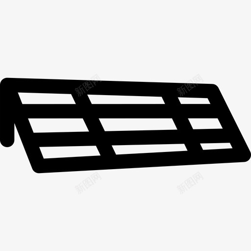 太阳能电池板生态图标线性svg_新图网 https://ixintu.com 太阳能电池板 生态图标 线性
