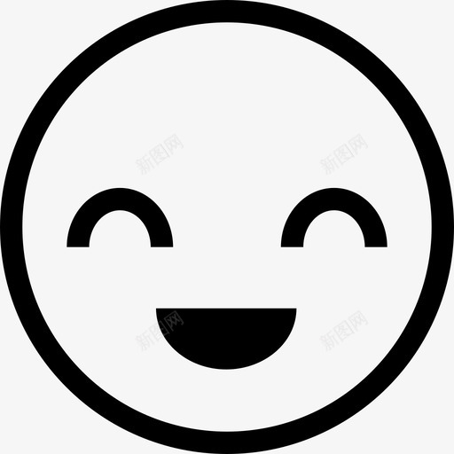 快乐圆形表情线性图标svg_新图网 https://ixintu.com 圆形表情 快乐 线性