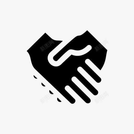 交易协议手势图标svg_新图网 https://ixintu.com 交易 协议 手 手势 握手