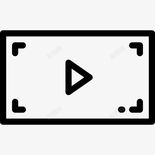 视频播放器思维3线性图标svg_新图网 https://ixintu.com 线性 视频播放器 设计思维3