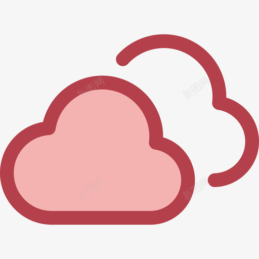 云web按钮3红色图标svg_新图网 https://ixintu.com web按钮3 云 红色