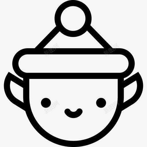 精灵圣诞元素直线型图标svg_新图网 https://ixintu.com 圣诞元素 直线型 精灵