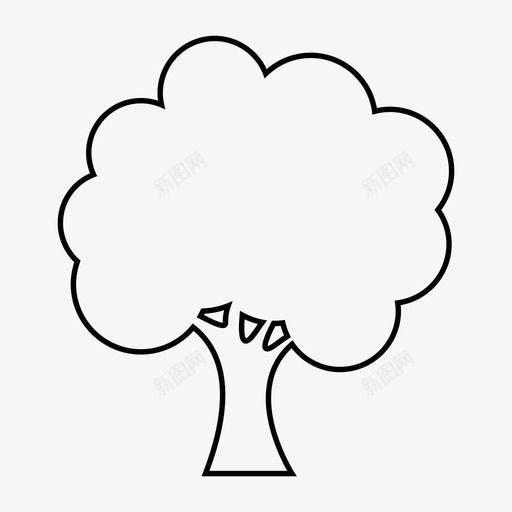 树树叶植物图标svg_新图网 https://ixintu.com 树 树叶 植物