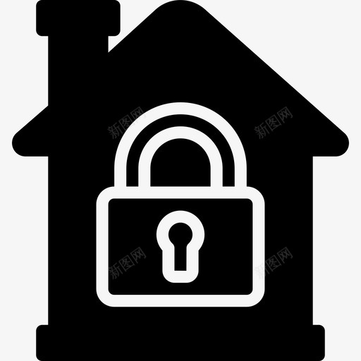 房子房地产12填充图标svg_新图网 https://ixintu.com 填充 房地产12 房子