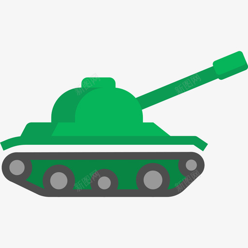 坦克武器2扁平图标svg_新图网 https://ixintu.com 坦克 扁平 武器2