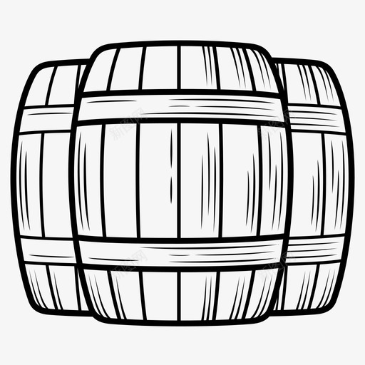 木桶啤酒威士忌图标svg_新图网 https://ixintu.com 啤酒 威士忌 木桶 葡萄酒