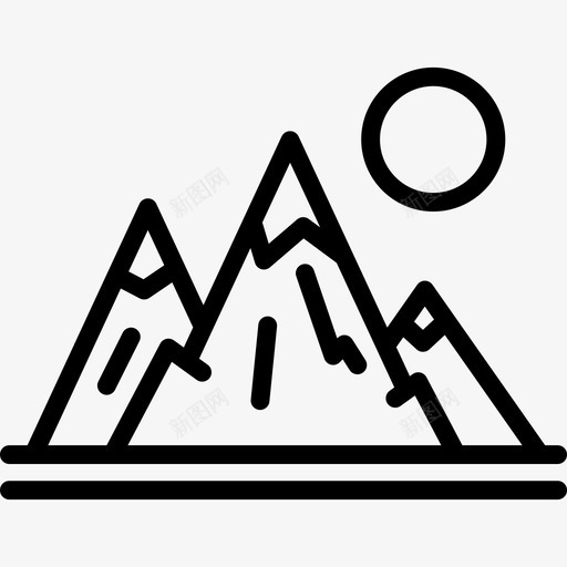 山脉风景线线形图标svg_新图网 https://ixintu.com 山脉 线形 风景线