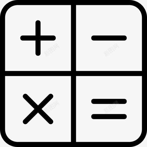 计算器科学8线性图标svg_新图网 https://ixintu.com 科学8 线性 计算器