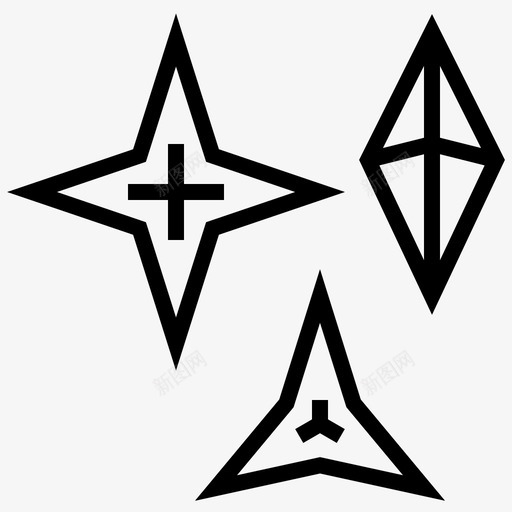 日本忍者武器图标svg_新图网 https://ixintu.com 忍者 忍者元素线 日本 武器