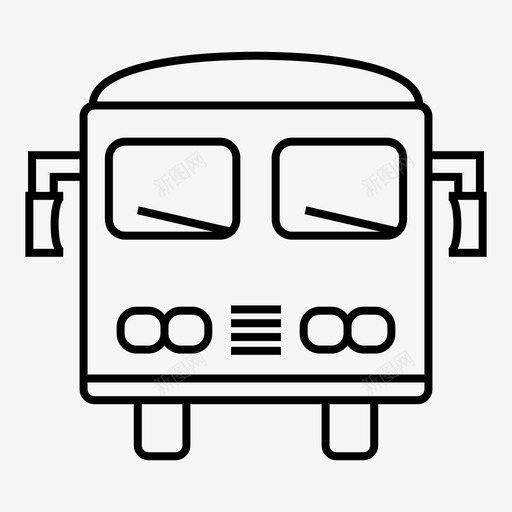 公共汽车校车旅行图标svg_新图网 https://ixintu.com 公共汽车 旅行 校车 车辆
