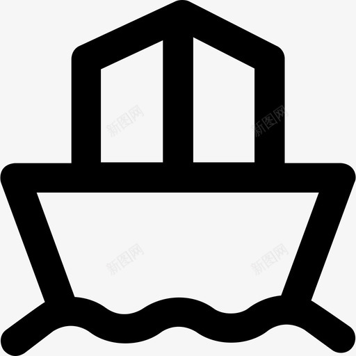 货船物流配送图标集合粗体圆形svg_新图网 https://ixintu.com 物流配送图标集合 粗体圆形 货船
