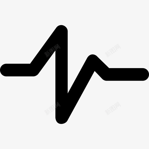 心电图健康护理图标集粗体圆形svg_新图网 https://ixintu.com 健康护理图标集 心电图 粗体圆形