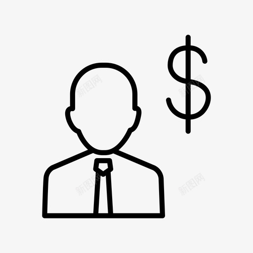 金融家银行银行经理图标svg_新图网 https://ixintu.com 金融家 钱 银行 银行家 银行经理