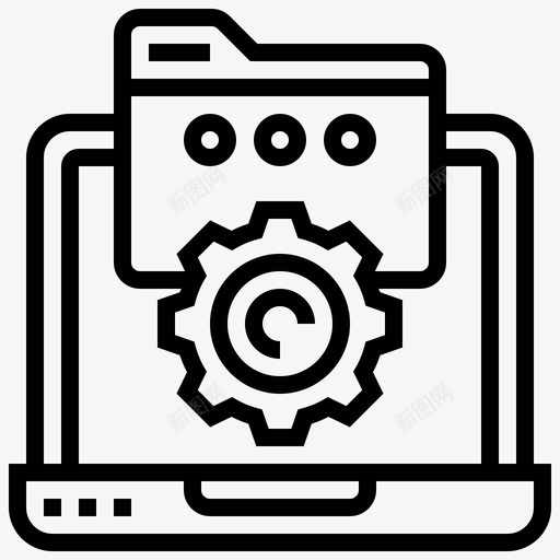 ftp数据文件图标svg_新图网 https://ixintu.com ftp 传输 数据 文件 笔记本 网络托管线