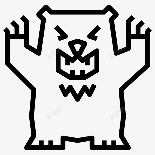 熊动物棕色图标svg_新图网 https://ixintu.com 动物 棕色 熊 野生 野生动物 野营