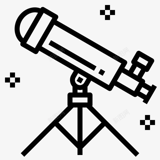 望远镜天文学发现图标svg_新图网 https://ixintu.com 发现 天文学 太空 恒星 教育 望远镜