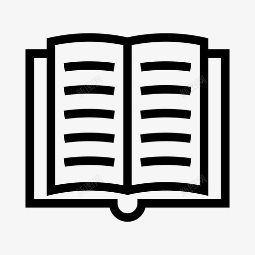 开卷知识阅读图标svg_新图网 https://ixintu.com 基本路线 学习 开卷 知识 阅读