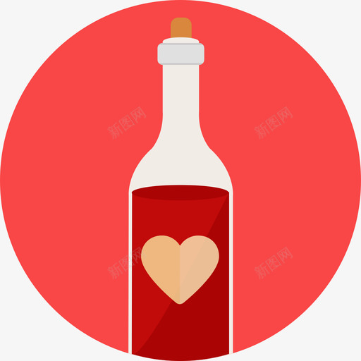 酒情人节圆扁图标svg_新图网 https://ixintu.com 圆扁 情人节 酒