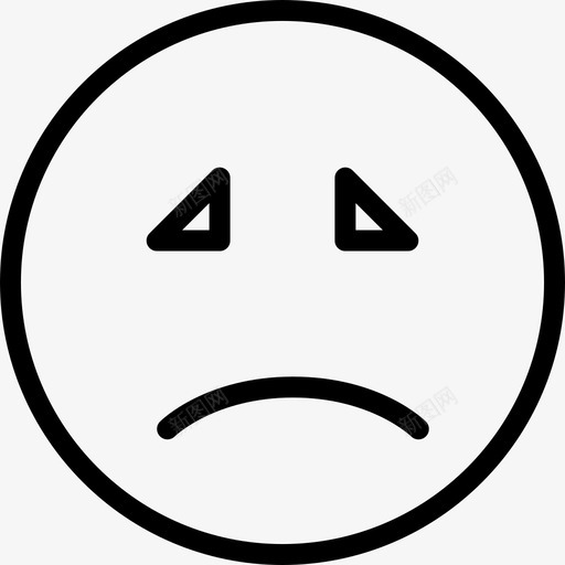 悲伤笑脸直率图标svg_新图网 https://ixintu.com 悲伤 直率 笑脸