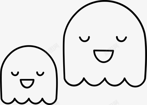 幽灵可爱鬼魂图标svg_新图网 https://ixintu.com 万圣节 可爱 幽灵 怪物 鬼魂