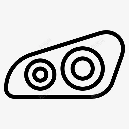 前照灯汽车照明图标svg_新图网 https://ixintu.com 前照灯 汽车 照明 零件