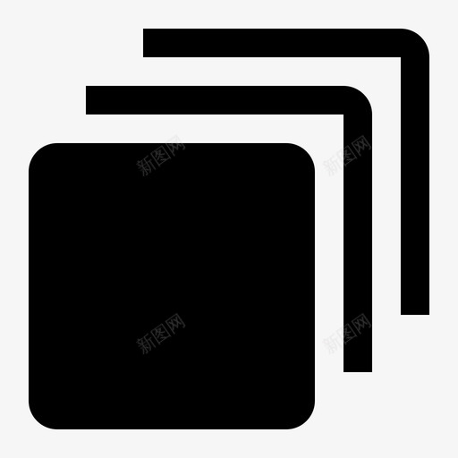多选操作复制图标svg_新图网 https://ixintu.com 传输 复制 多选 操作 用户界面实心图标集
