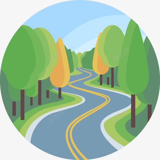 道路景观7平坦图标svg_新图网 https://ixintu.com 平坦 景观7 道路