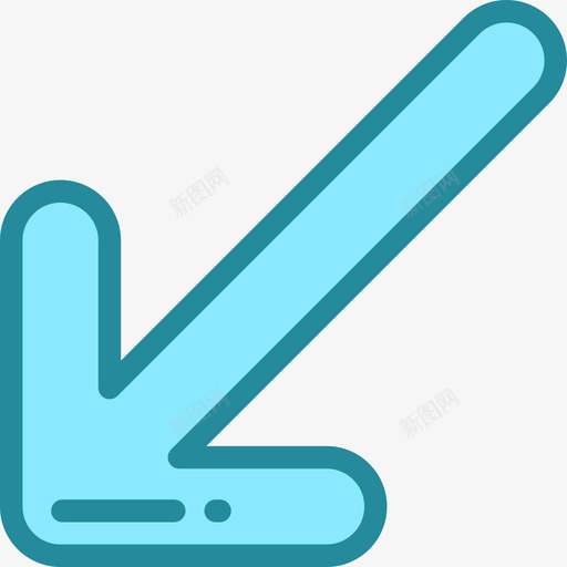 对角线箭头箭头4线颜色图标svg_新图网 https://ixintu.com 对角线箭头 箭头4 线颜色
