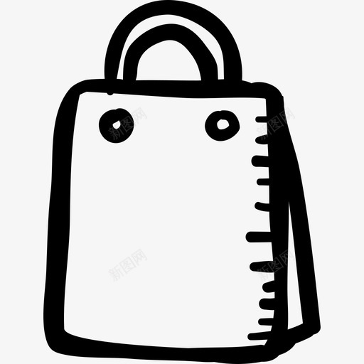 购物袋购物元素2黑色图标svg_新图网 https://ixintu.com 购物元素2 购物袋 黑色