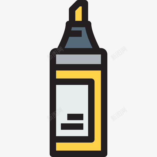 荧光笔办公套件2线性颜色图标svg_新图网 https://ixintu.com 办公套件2 线性颜色 荧光笔