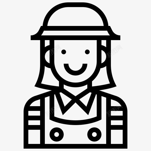园丁化身职业图标svg_新图网 https://ixintu.com 化身 化身1行 园丁 女人 职业