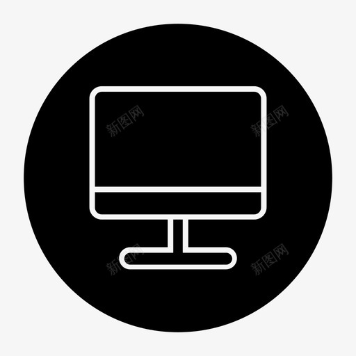 电脑显示器imac图标svg_新图网 https://ixintu.com imac 平面图标 显示器 电脑