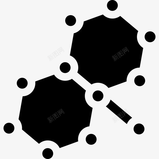 分子科学研究集填充图标svg_新图网 https://ixintu.com 分子 填充 科学研究集