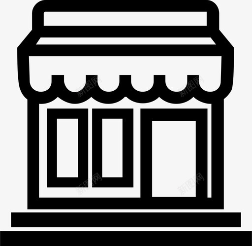 商店建筑物店面图标svg_新图网 https://ixintu.com 商店 店面 建筑物 购物
