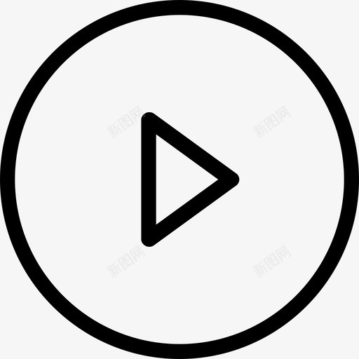 播放按钮音乐声音线性图标svg_新图网 https://ixintu.com 播放按钮 线性 音乐声音