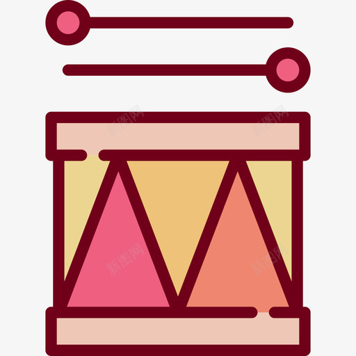 鼓玩具3线颜色图标svg_新图网 https://ixintu.com 玩具3 线颜色 鼓