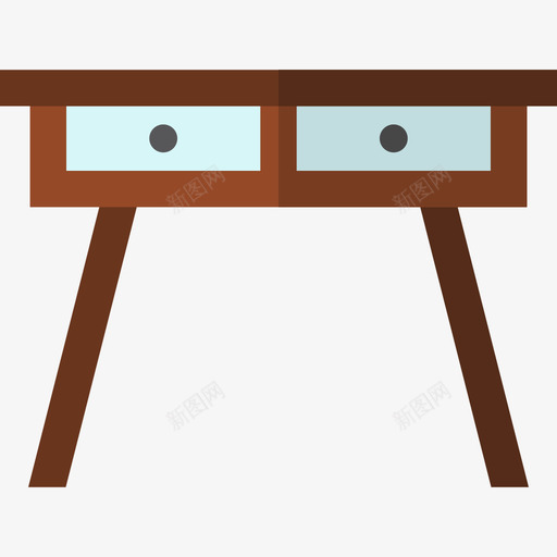 办公桌家具11扁平图标svg_新图网 https://ixintu.com 办公桌 家具11 扁平