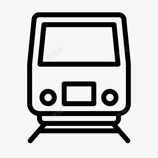 火车公共铁路图标svg_新图网 https://ixintu.com 交通运输 公共 旅游线路 有轨电车 火车 铁路