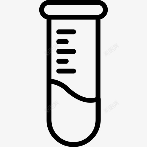 试管科学8线性图标svg_新图网 https://ixintu.com 科学8 线性 试管